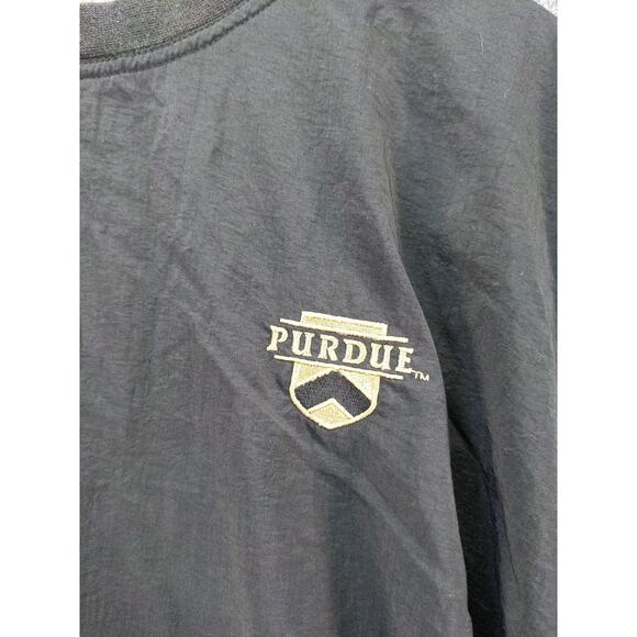 Mens Gear for Sports Pullover Windbreaker SZ XL Black Purdue Embroidered - Picture 7 of 12